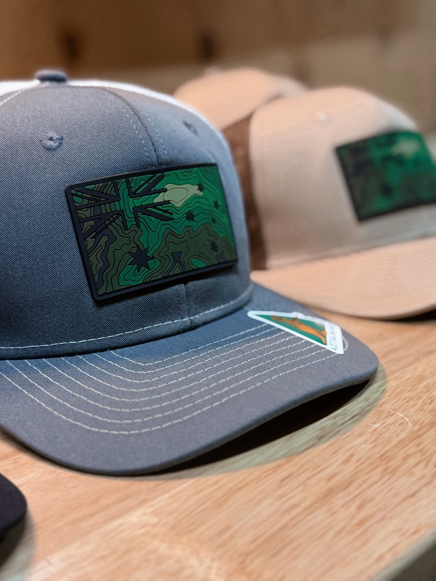 Grey on White Trucker Hat - ANF Rugged Terrain