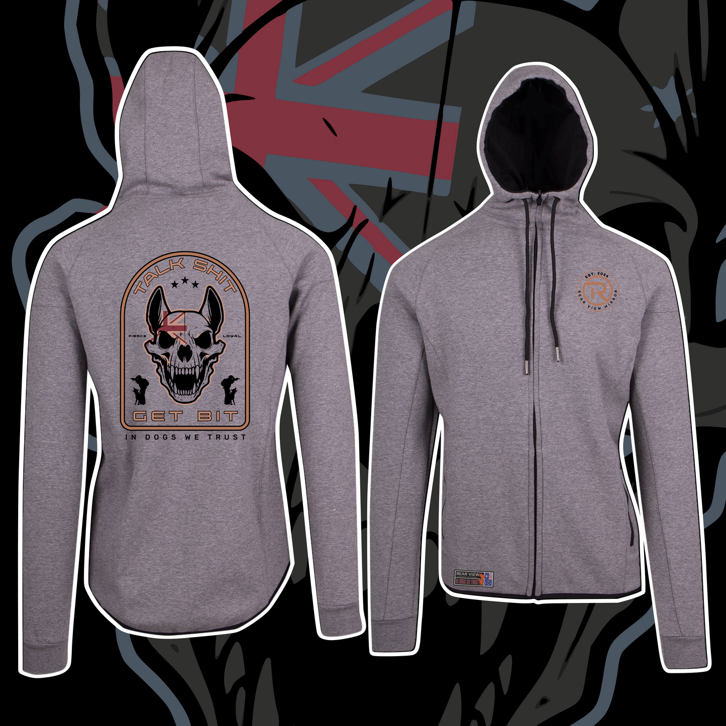 Talk Shit Get Bit - Polar Fleece Hoodie - Rear View Mirror Apparel