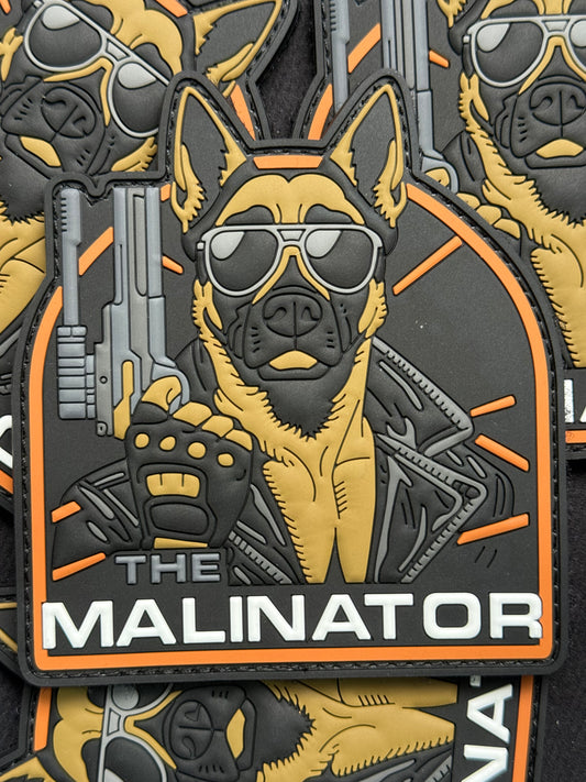 MALINATOR -  Belgian Malinois - PVC Patch - Rear View Mirror Apparel