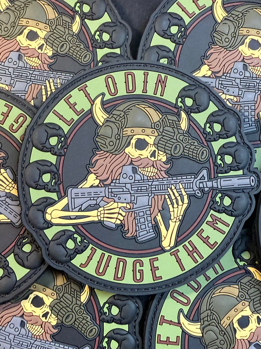 Let Odin Judge Them- PVC Patch- Rear View Mirror Apparel