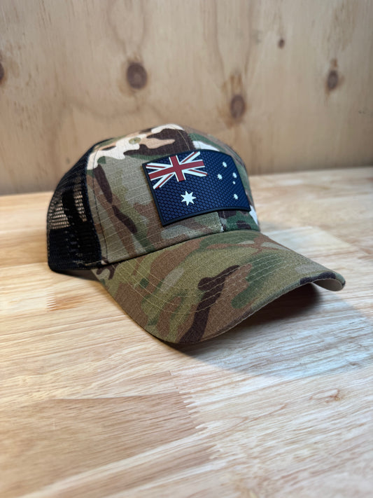 Camo Trucker Hat – PVC Australia Flag Colour