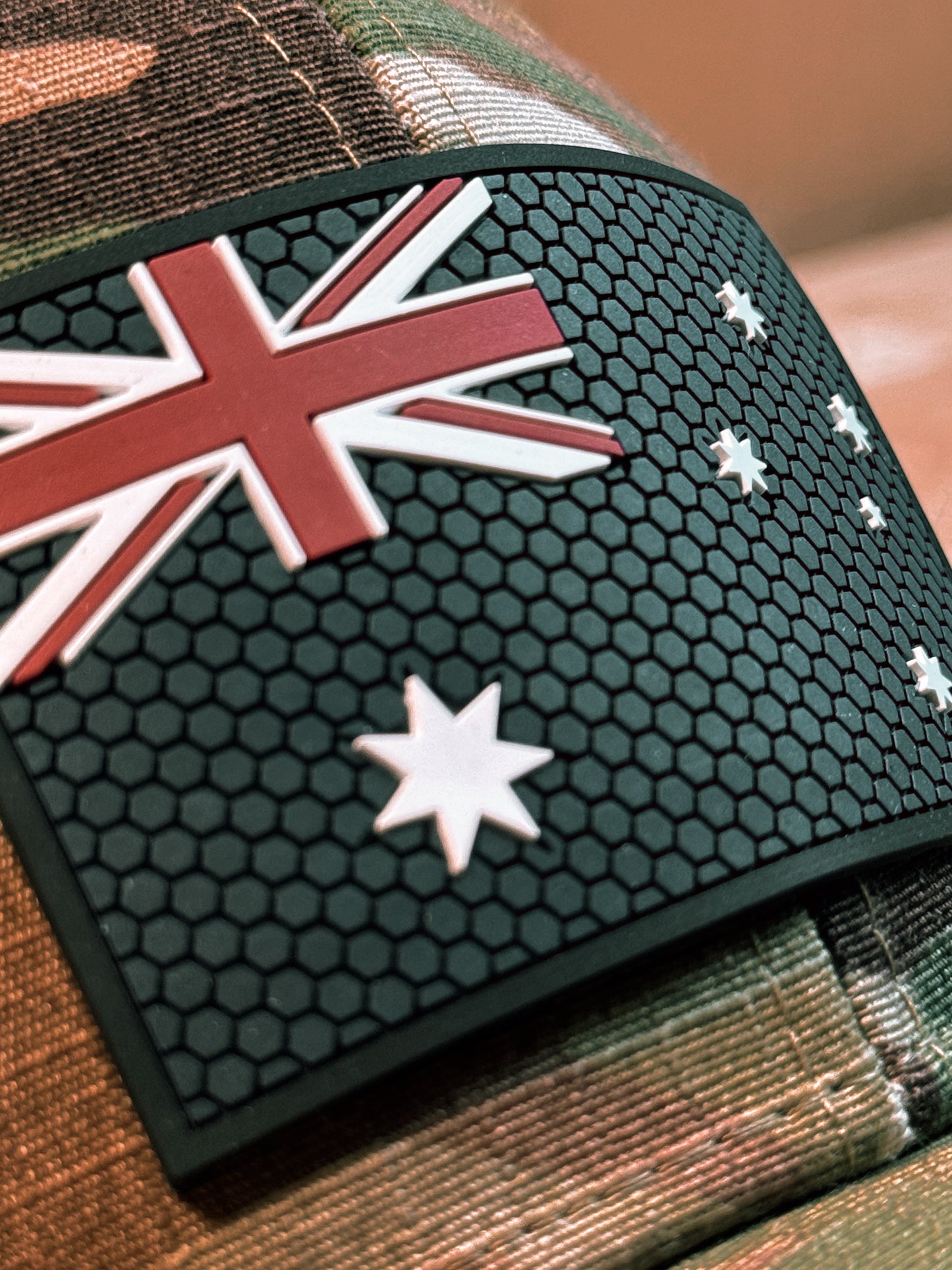 Black Trucker Hat – PVC Australia Flag Colour