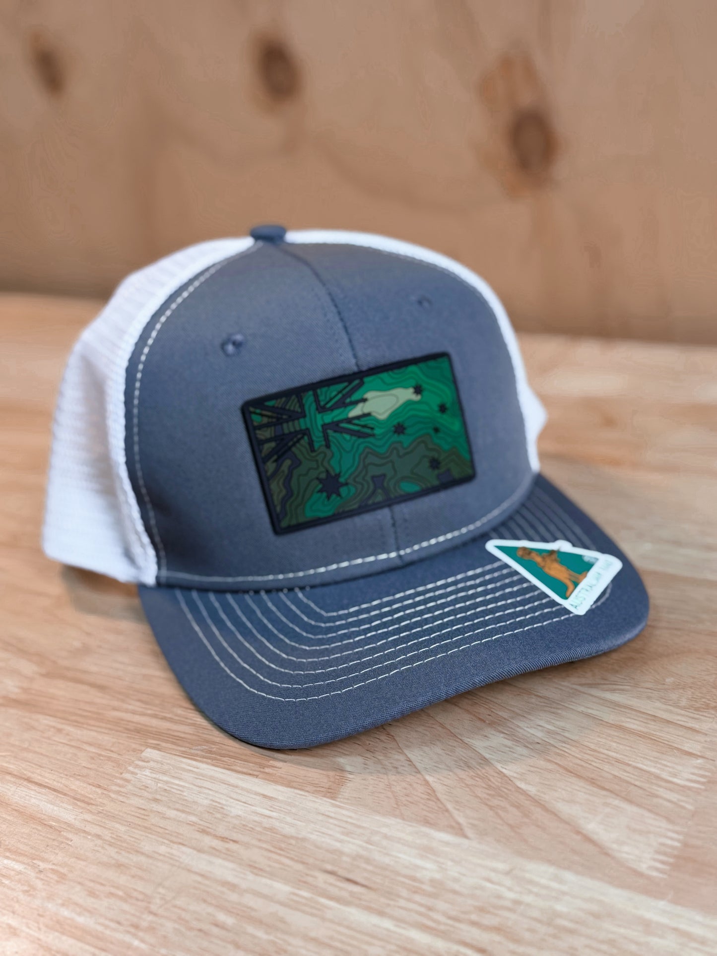 Grey on White Trucker Hat - ANF Rugged Terrain