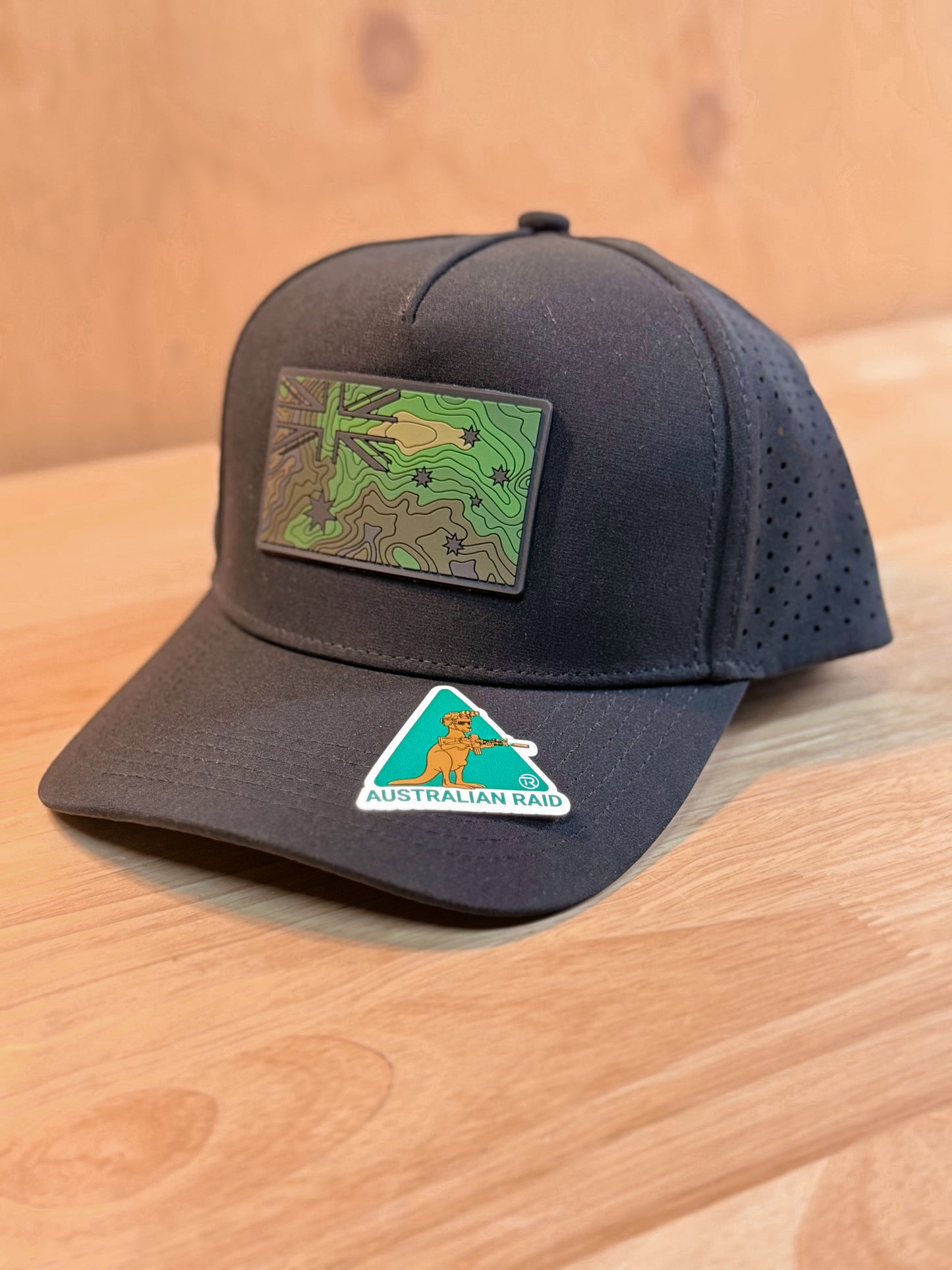Black Cool Dry Snap Back Hat - ANF Rugged Terrain