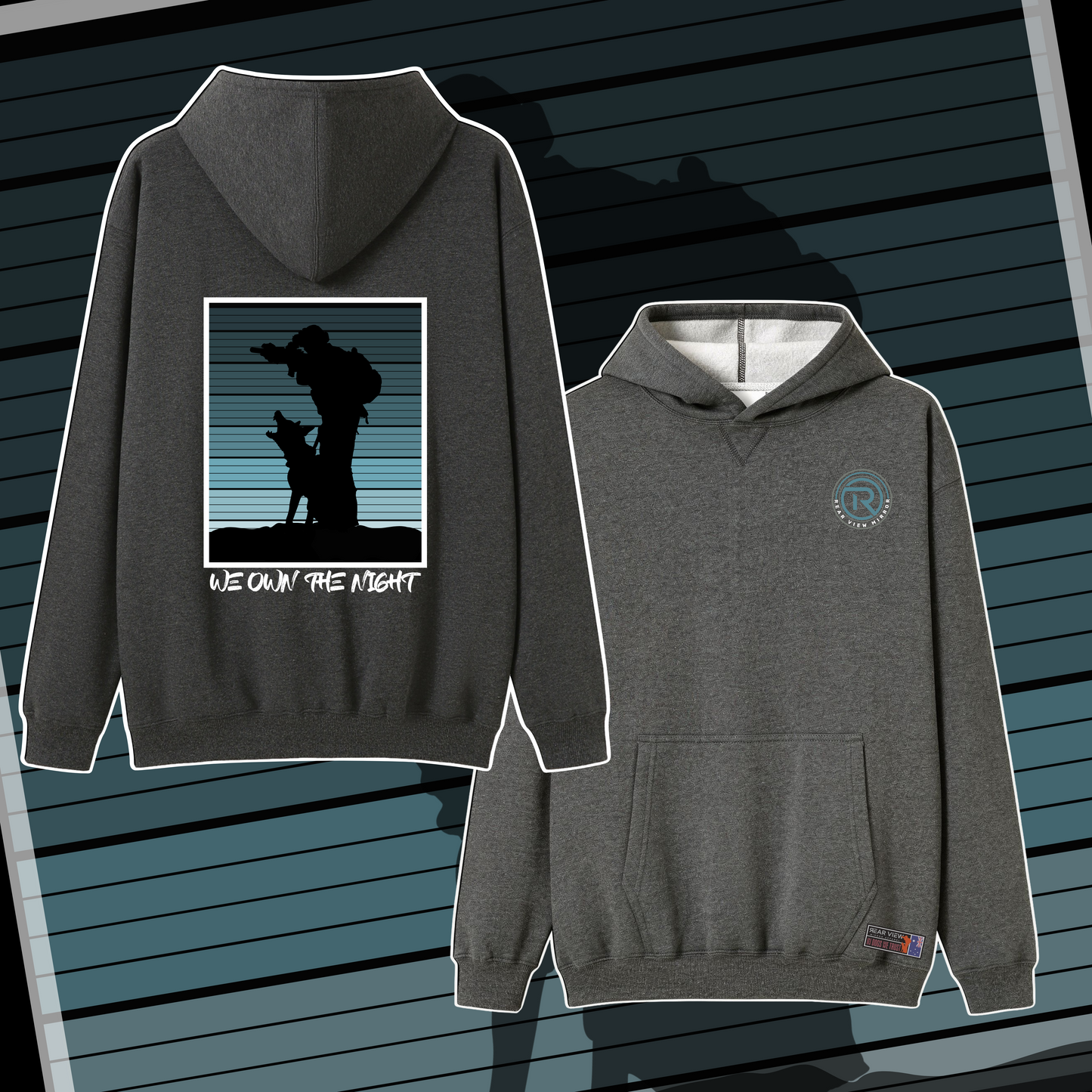 We Own The Night - Pocket Hoodie - Rear View Mirror Apparel