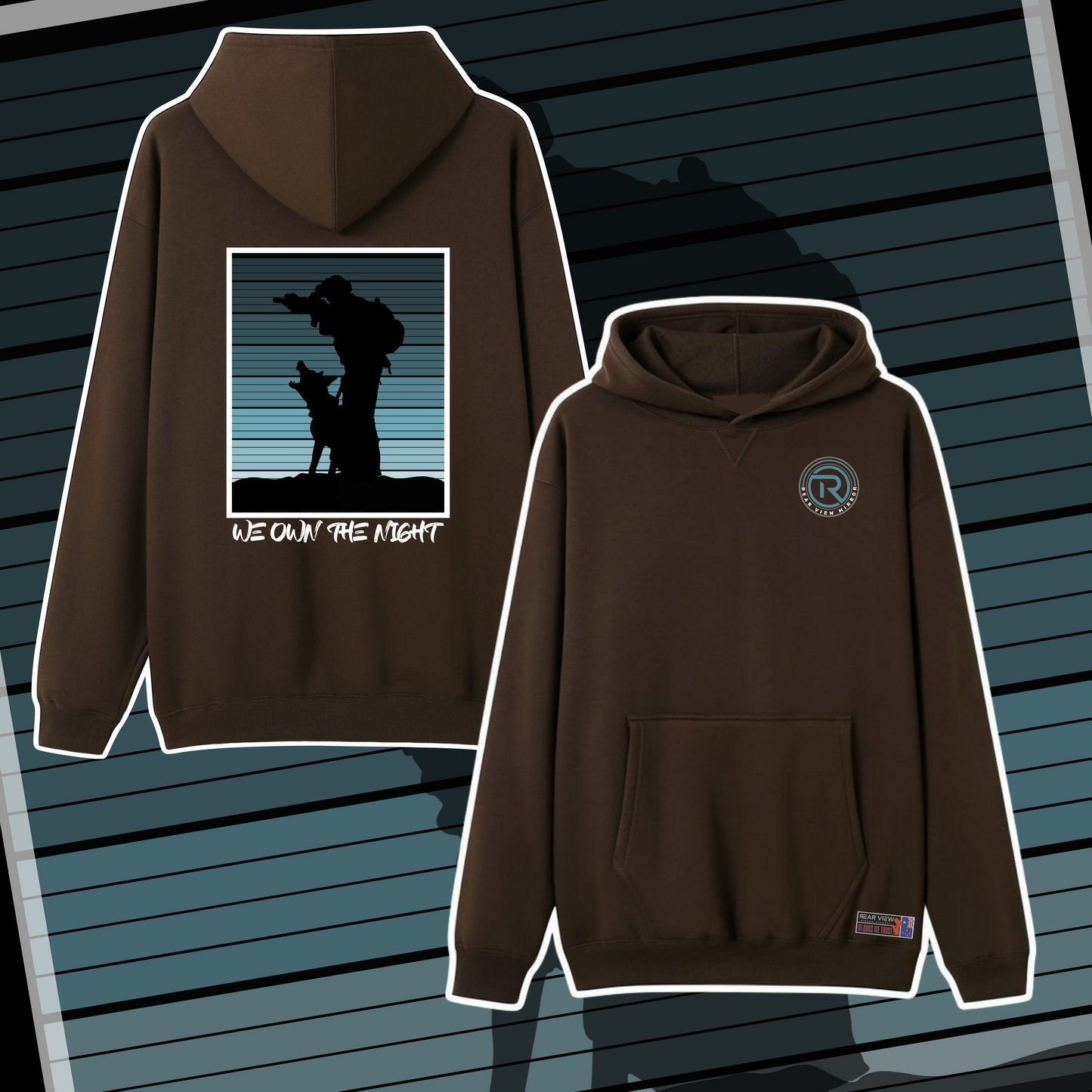 We Own The Night - Pocket Hoodie - Rear View Mirror Apparel