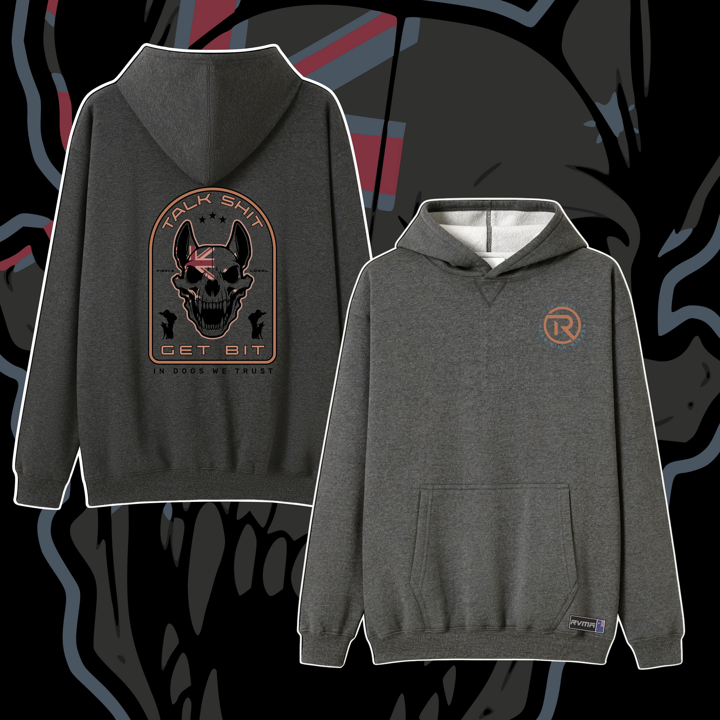 Talk Shit Get Bit - Pocket Hoodie - Rear View Mirror Apparel