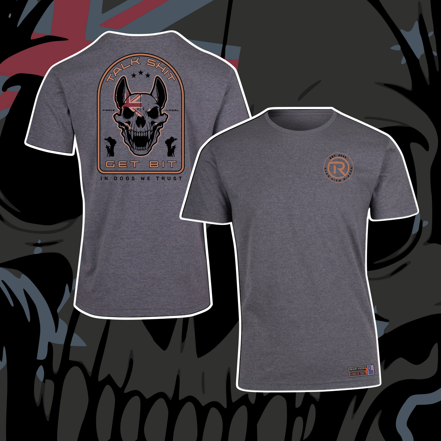 Talk Shit Get Bit - Staple Tee - Rear View Mirror  Apparel