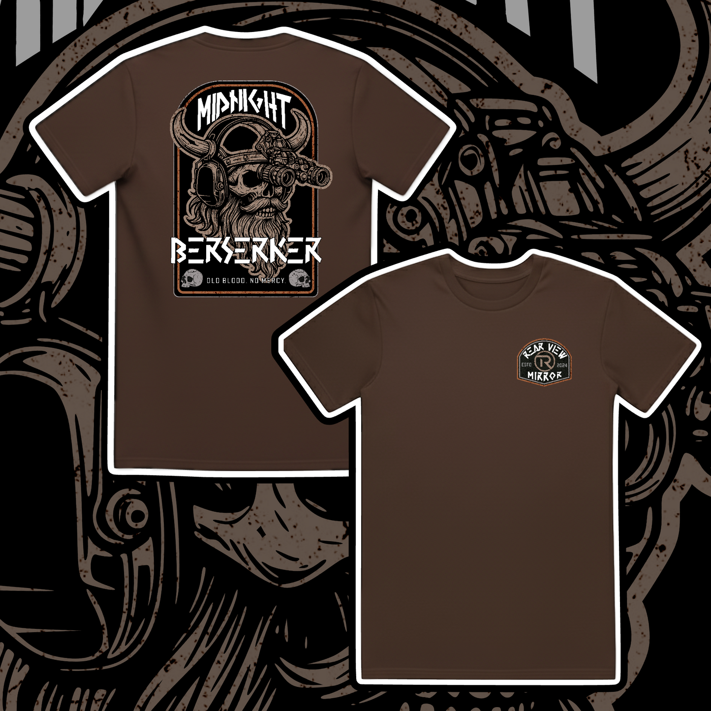 Midnight Beserker - Staple Tee -  Rear View Mirror