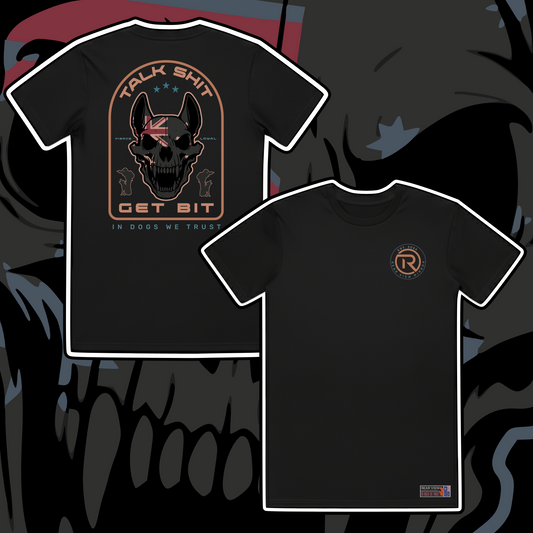 Talk Shit Get Bit - Staple Tee - Rear View Mirror  Apparel