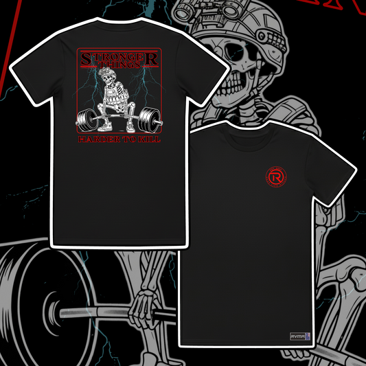 Stronger Things,  Harder to Kill - Staple Tee - Rear View Mirror Apparel