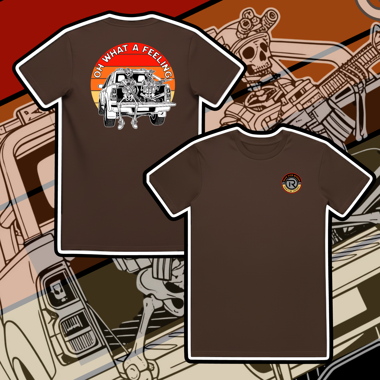 Oh What a Feeling - Staple Tee - Rear View Mirror