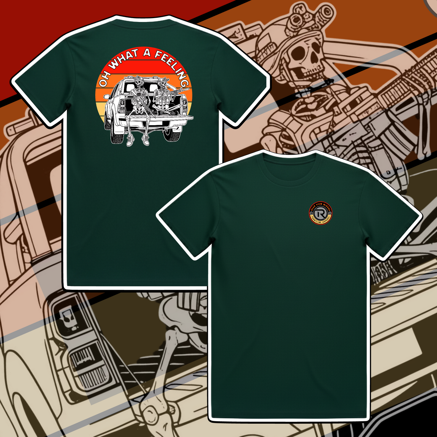 Oh What a Feeling - Staple Tee - Rear View Mirror