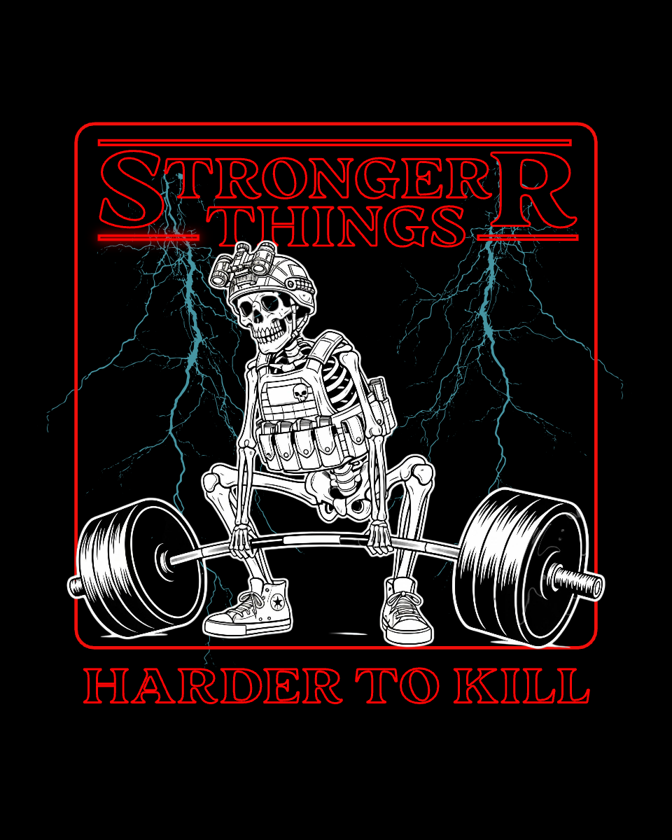Stronger Things,  Harder to Kill - Staple Tee - Rear View Mirror Apparel